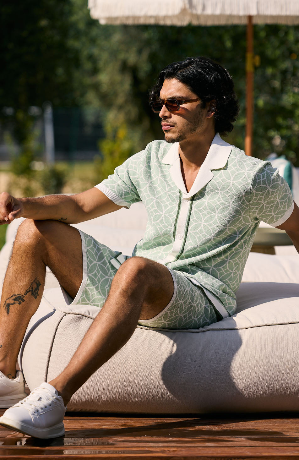 Solato Jacquard Knit Short in Mint