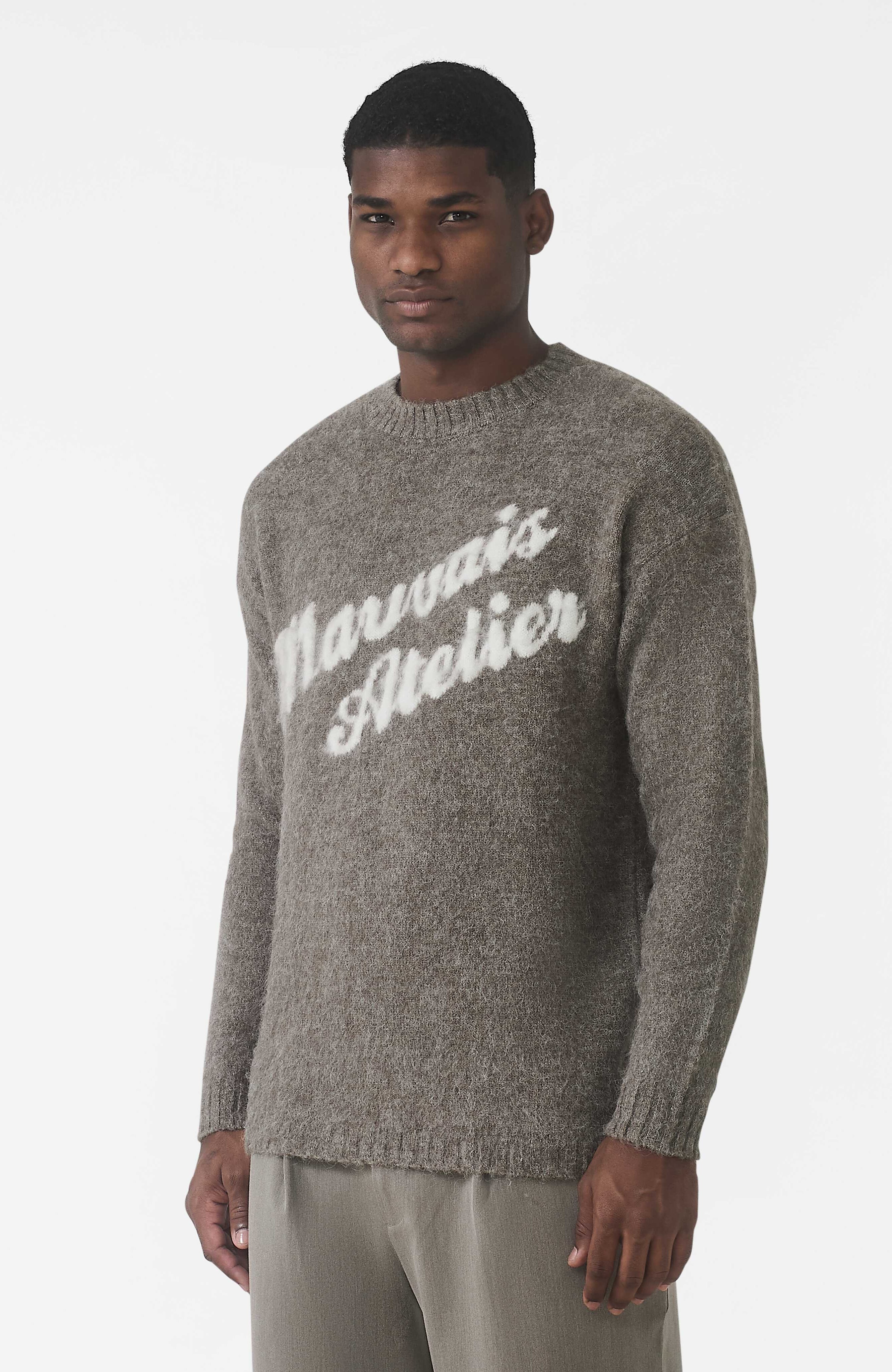 Atelier Oversized Brushed Knit Jumper in Truffle