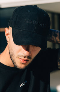 Tonal Embroidery Logo Cap in Black