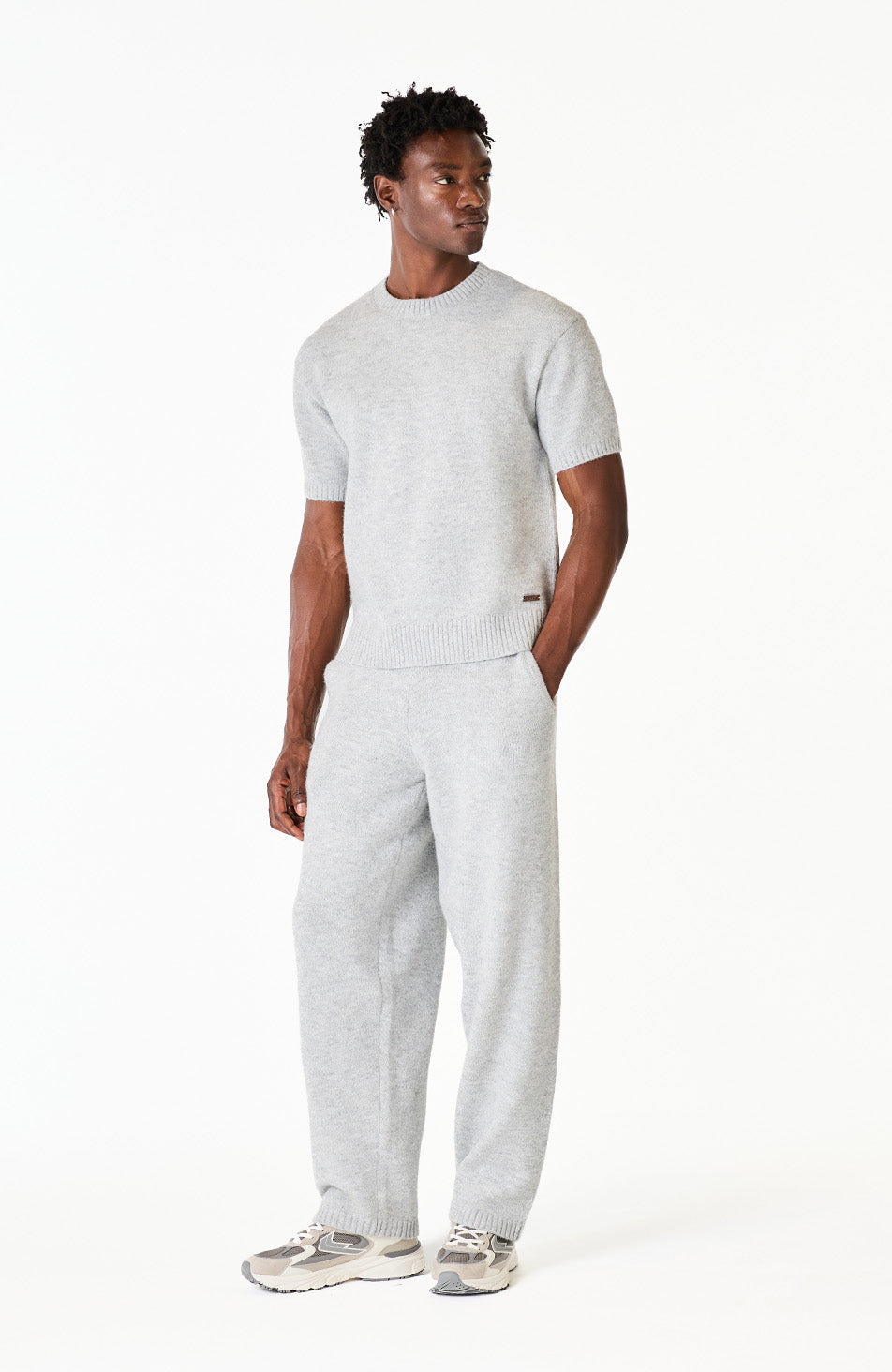 Monogram Montreux Knit T-Shirt in Grey