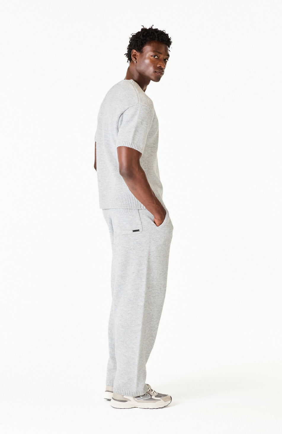 Monogram Montreux Knit Jogger in Grey