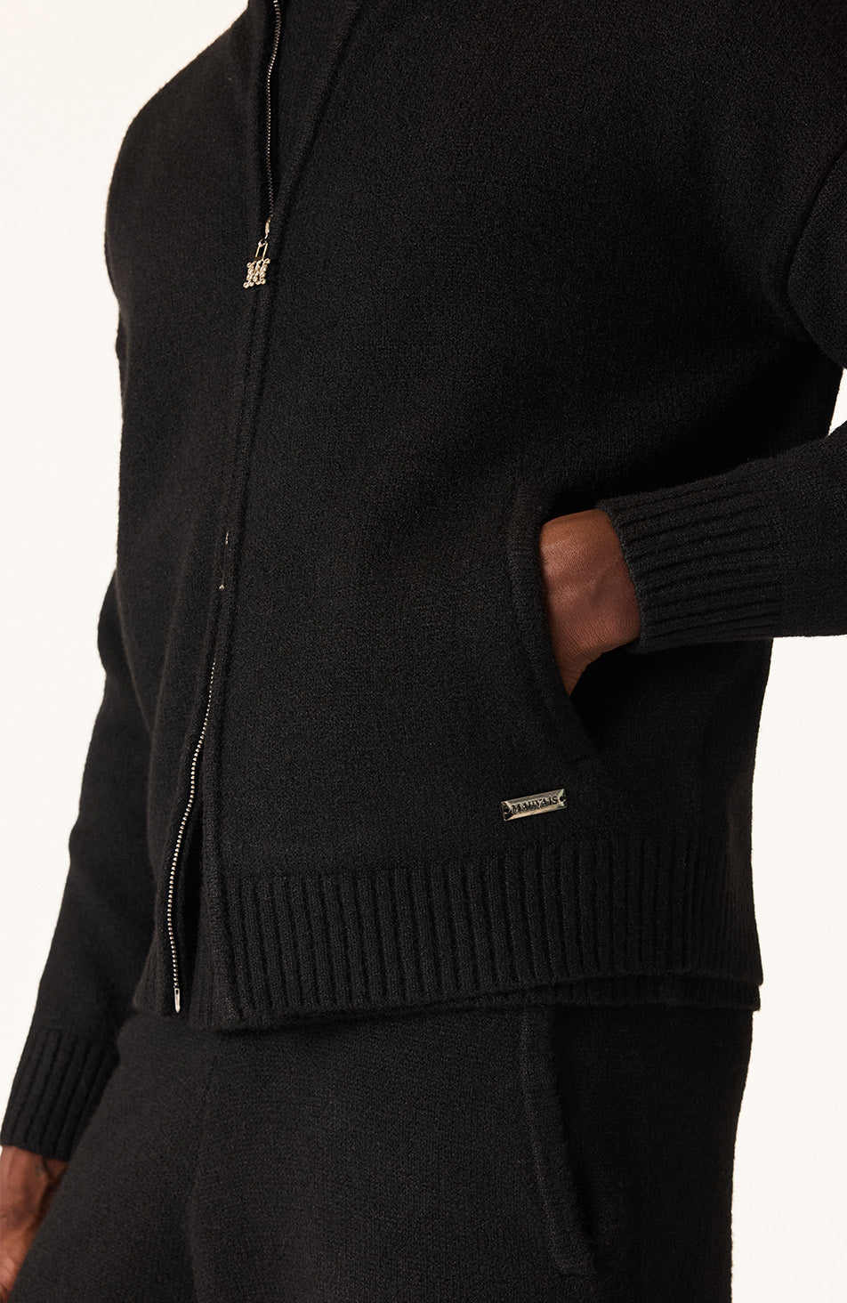 Monogram Montreux Knit Zip-Up Jacket in Black