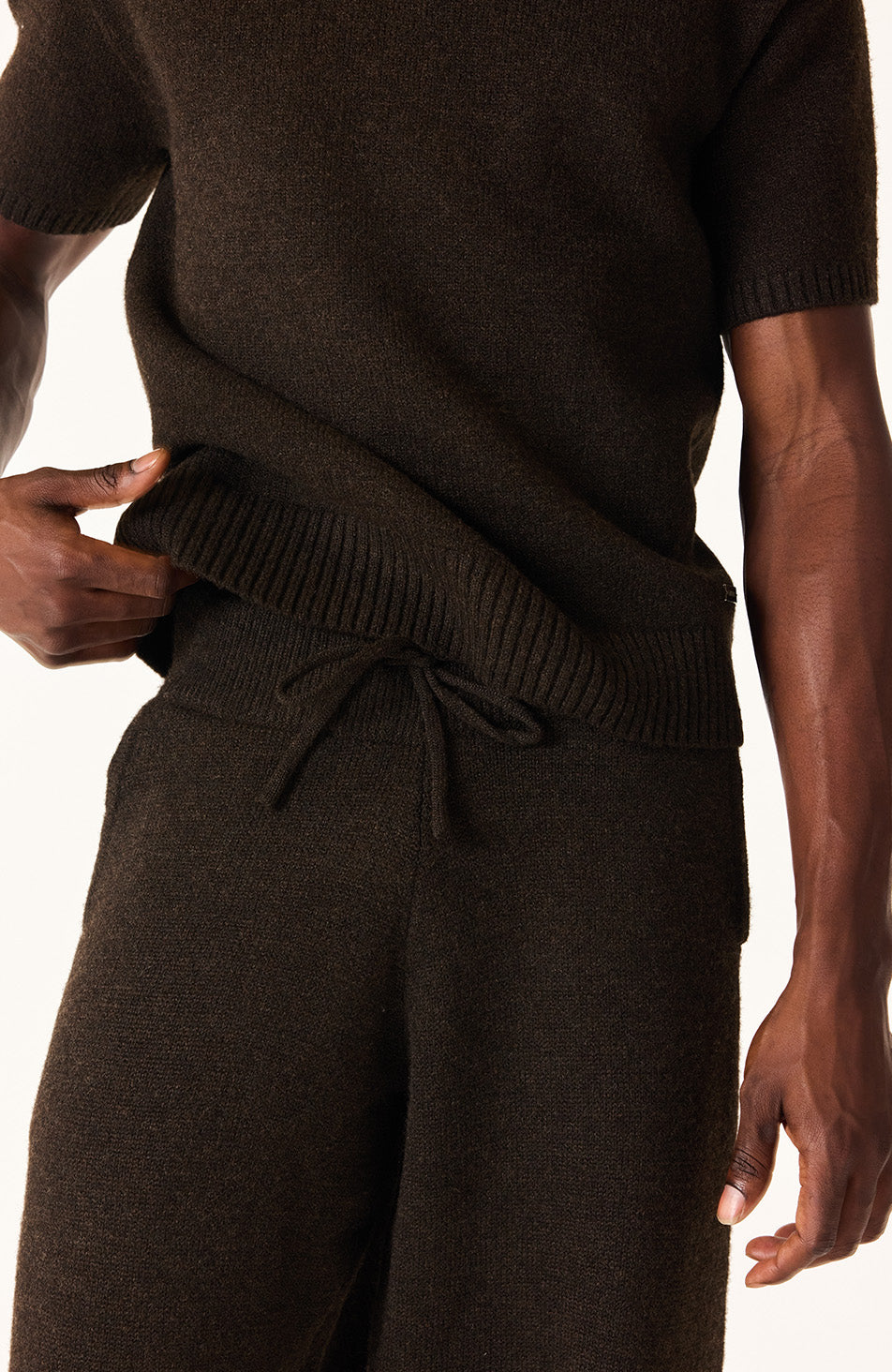 Monogram Montreux Knit Jogger in Brown