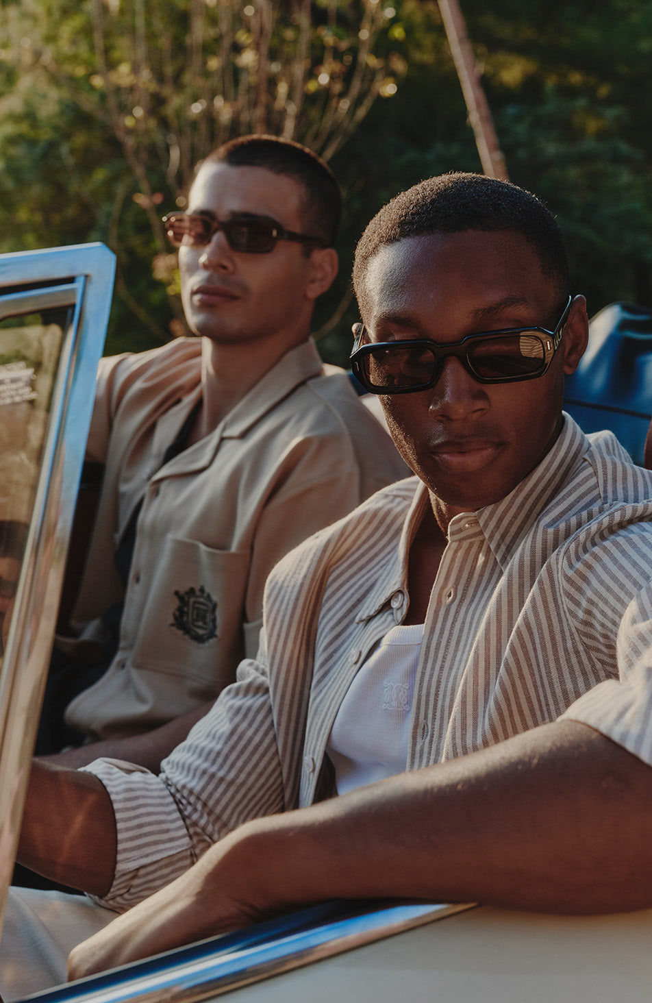 Hills Crest Embroidered Short Sleeve Shirt in Taupe