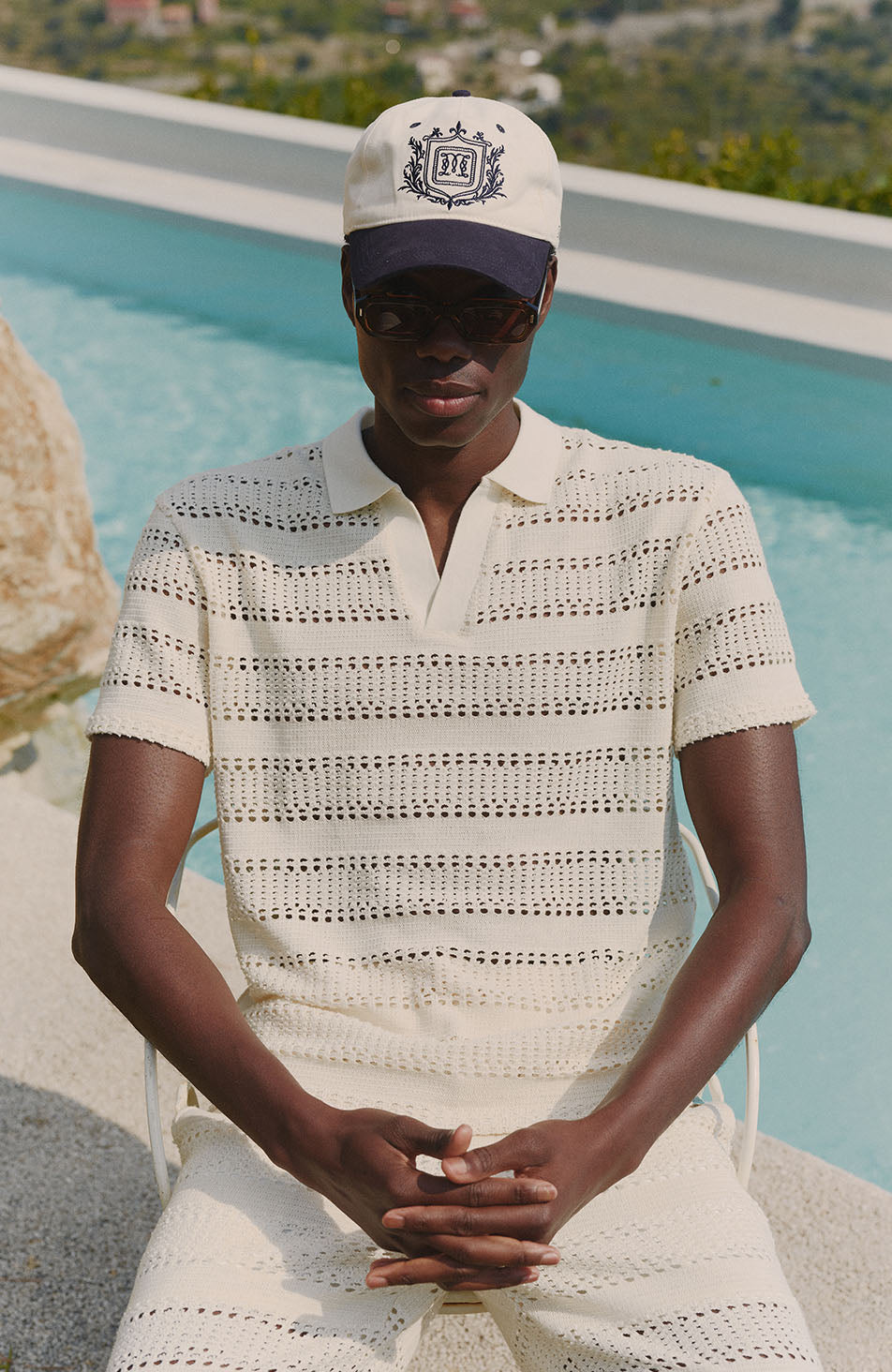 Romano Boxy Polo in White