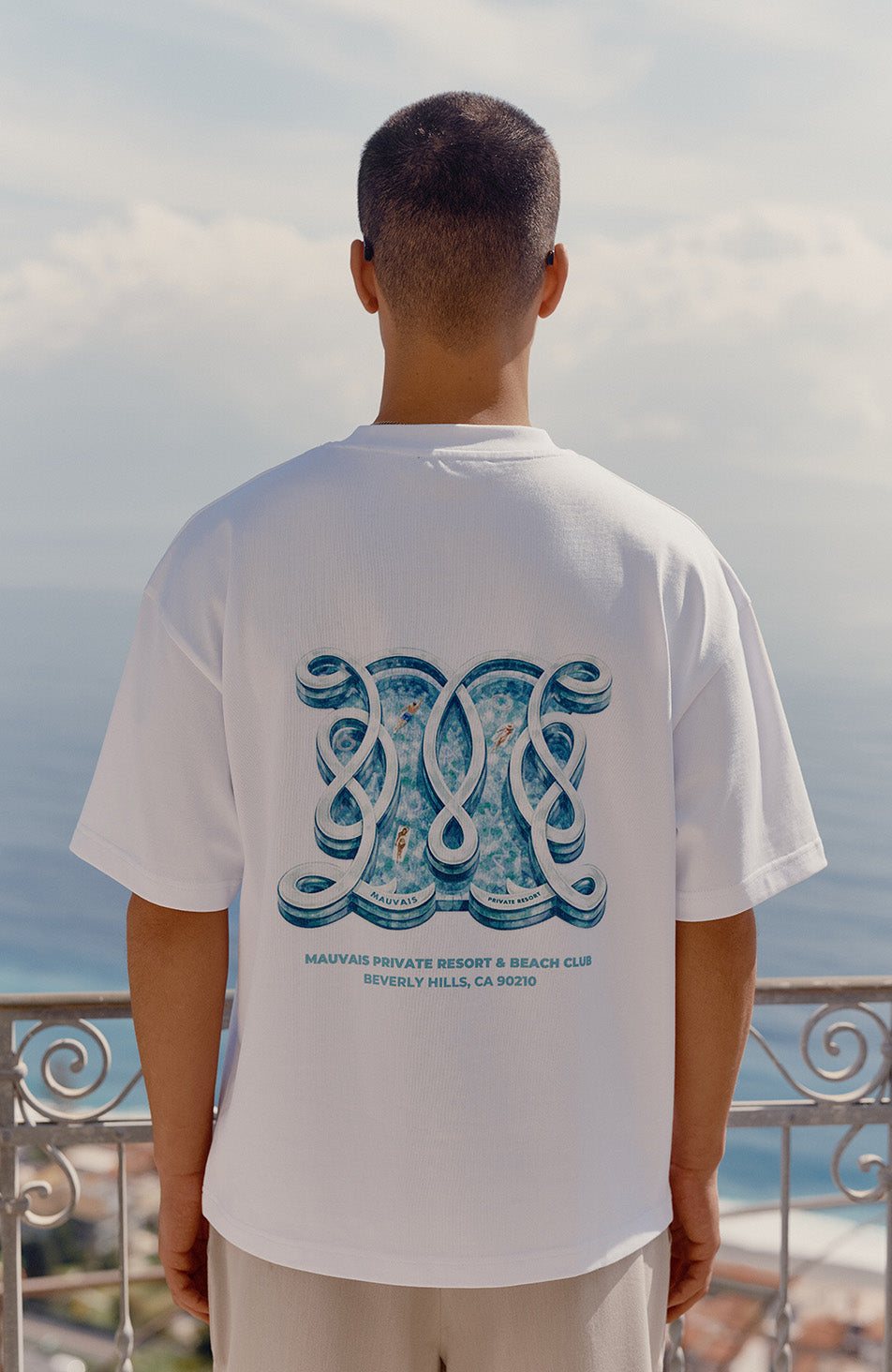 Poolside Monogram T-Shirt in White