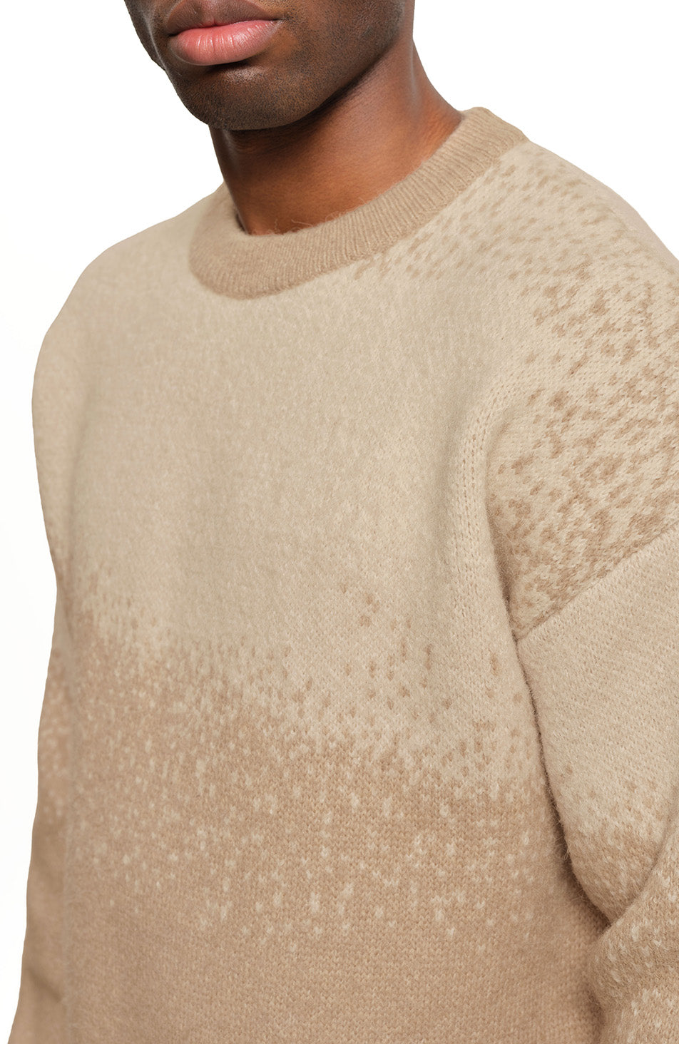 Salvador Ombre Knit Jumper in Beige