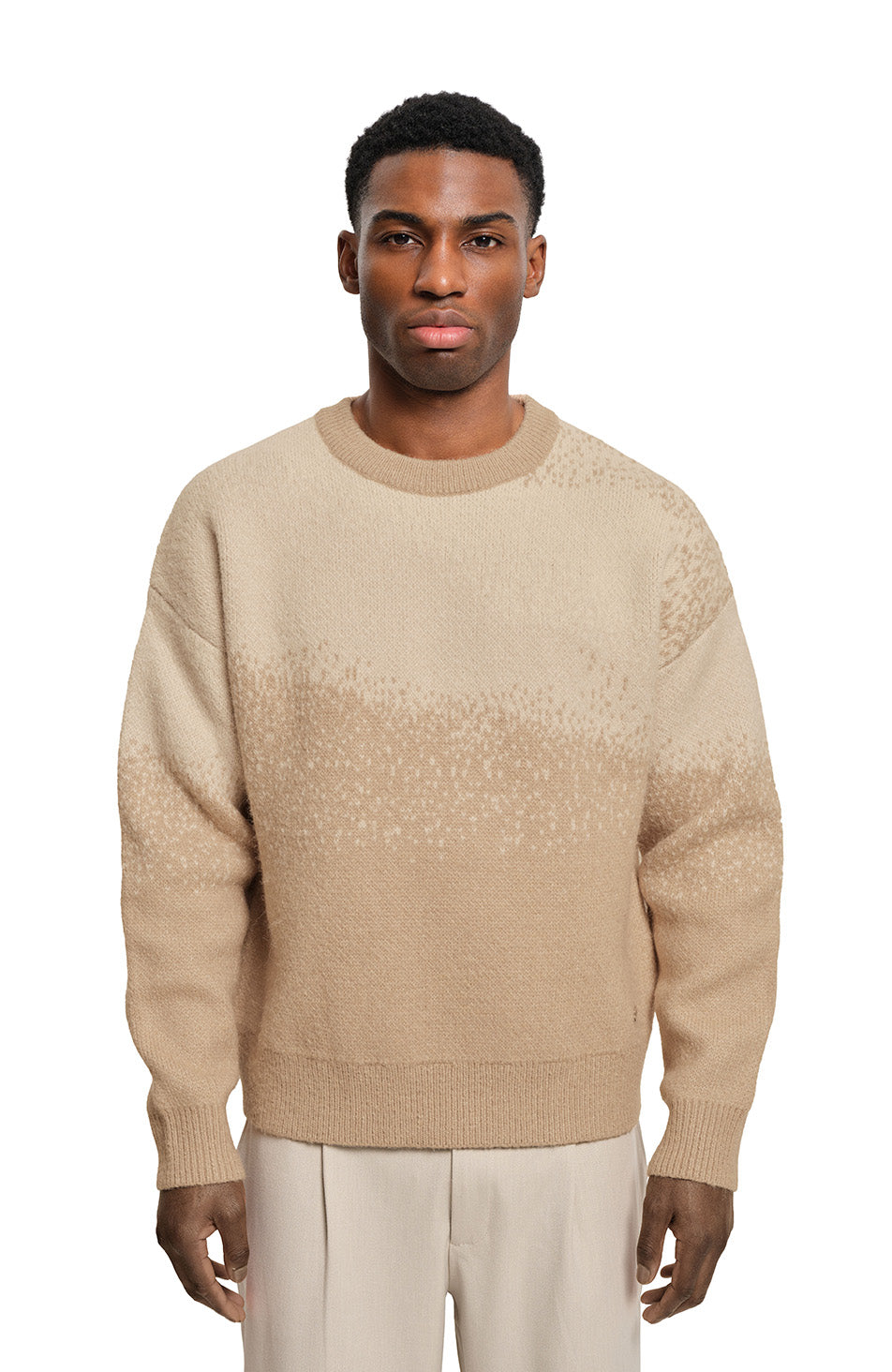 Salvador Ombre Knit Jumper in Beige