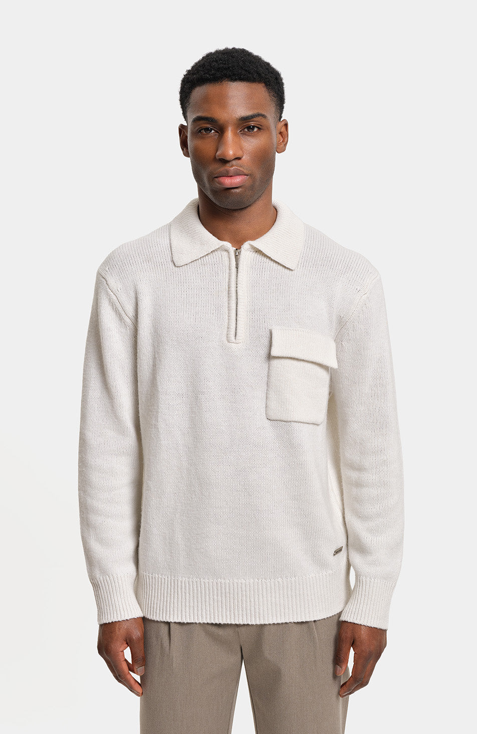 Harlem Oversized Knitted Jumper in Ecru