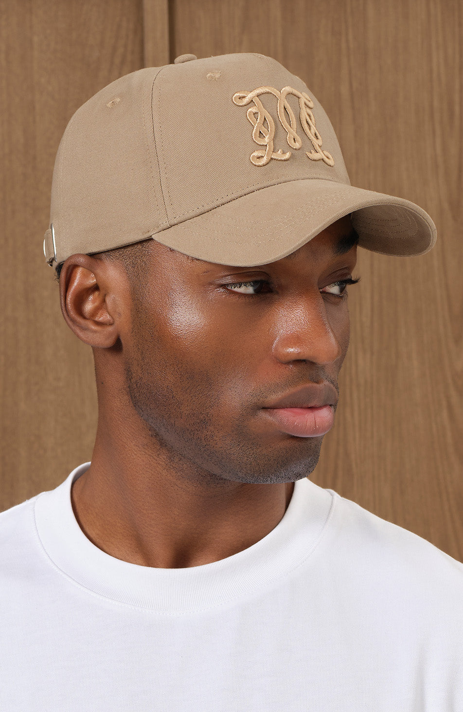 Monogram Trucker Cap in Beige