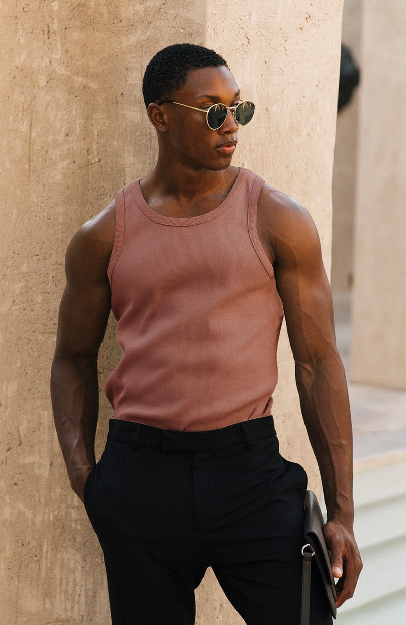 Model is 6'1 with size S chest, wearing size S