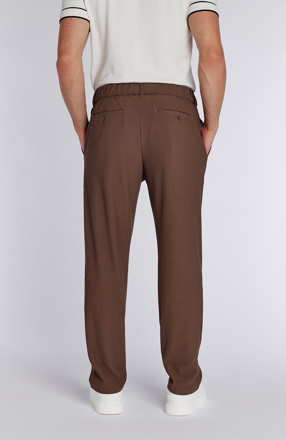 Rustique Straight leg Luxe Rib pants in Rust