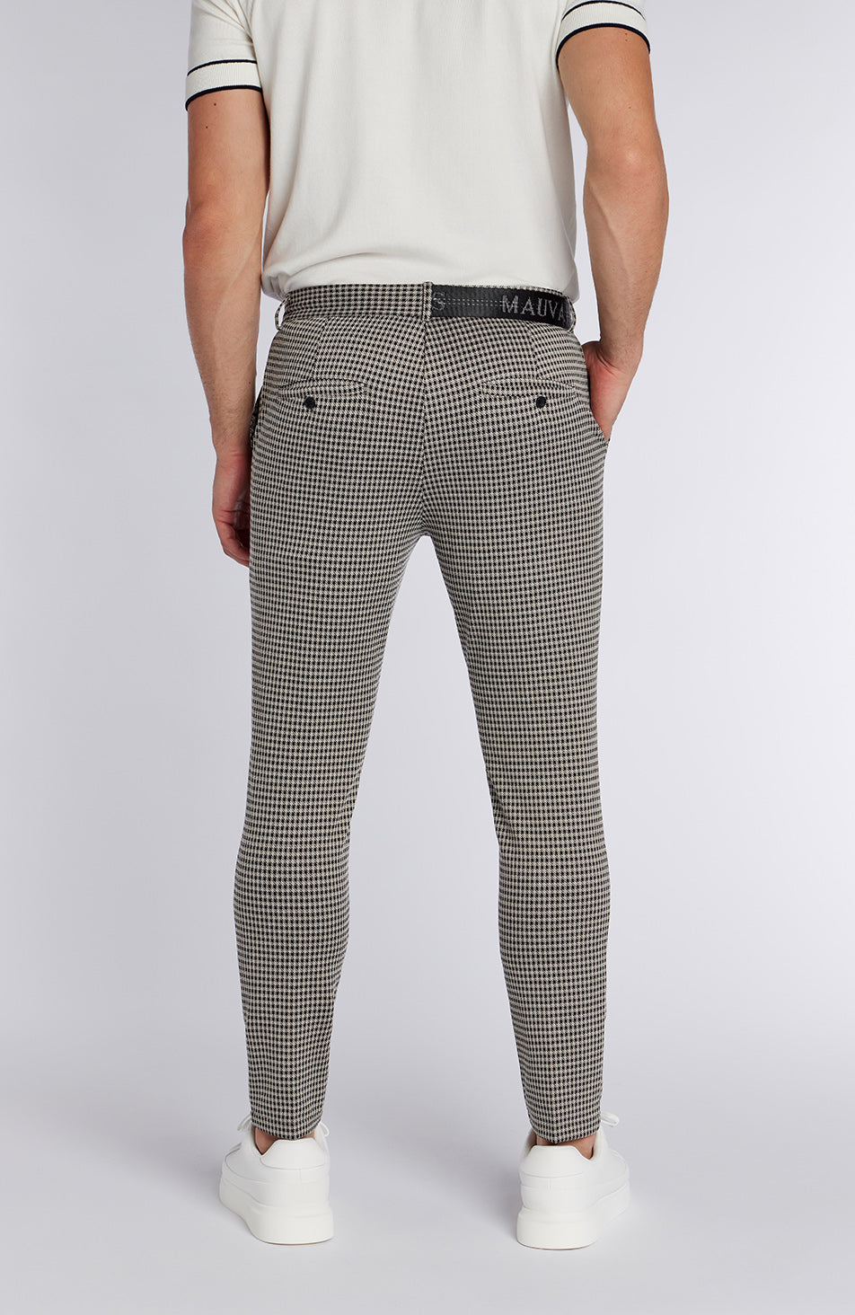 Signature Check Pants with Half Belt