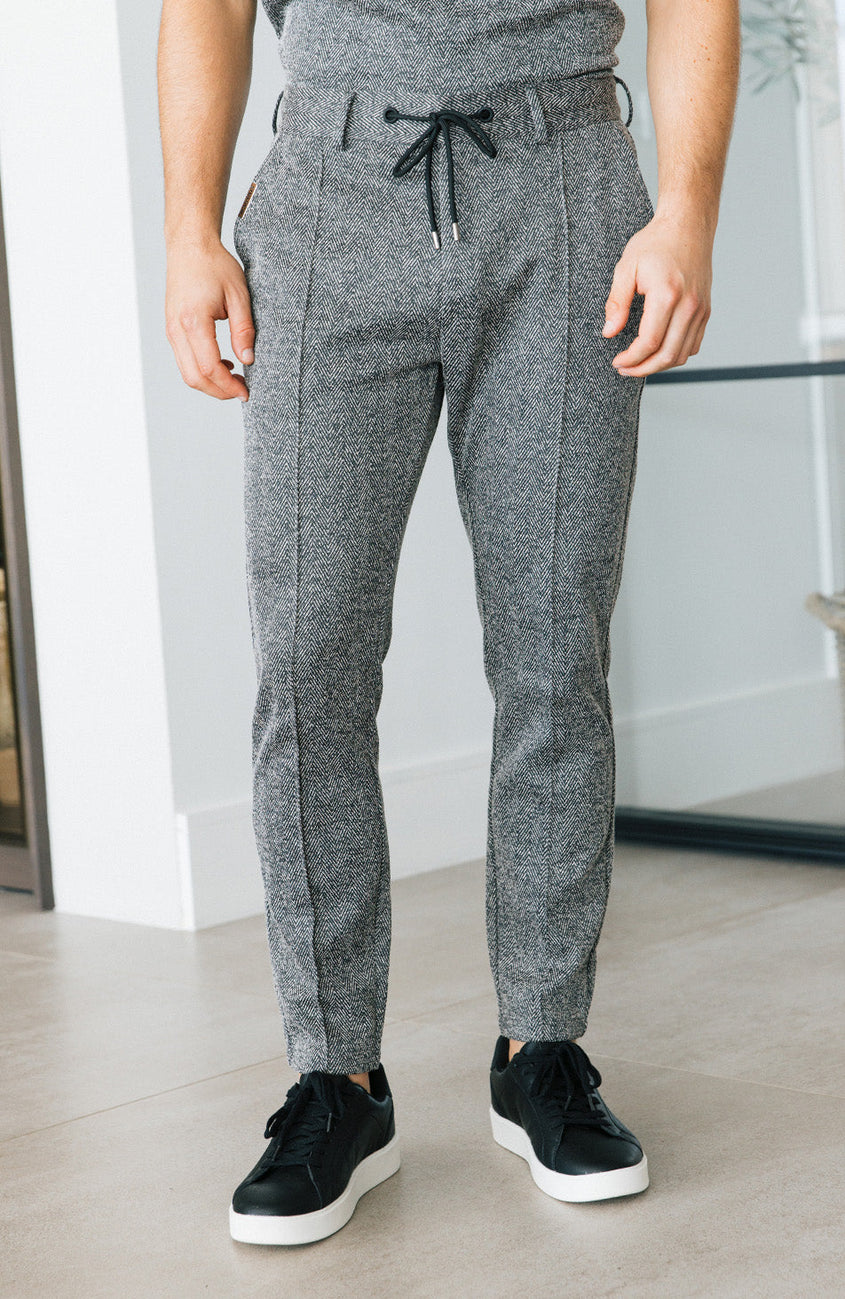 Zig Zag Pants in Charcoal