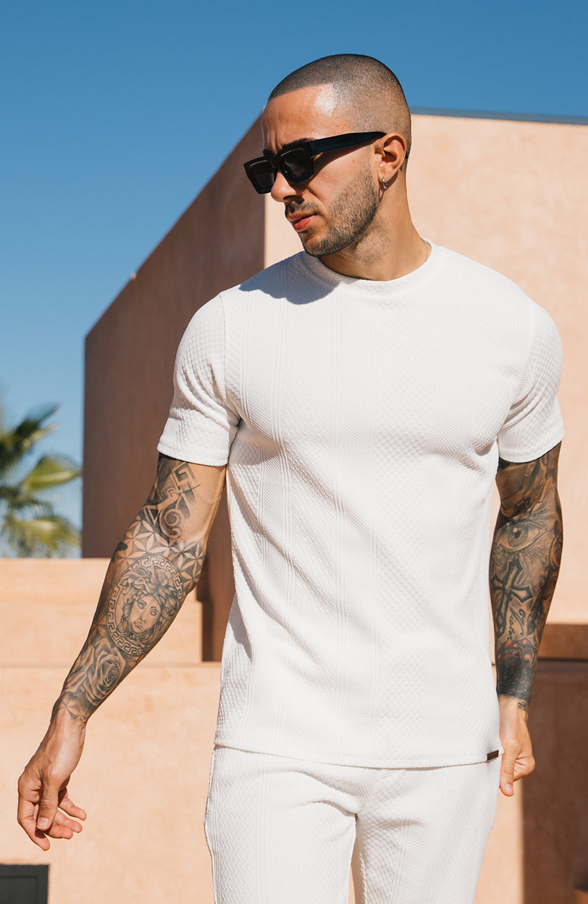 Cedro Slim Tee in White