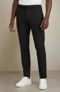 Aster Tailored Stretch Slim Leg Pants in Black