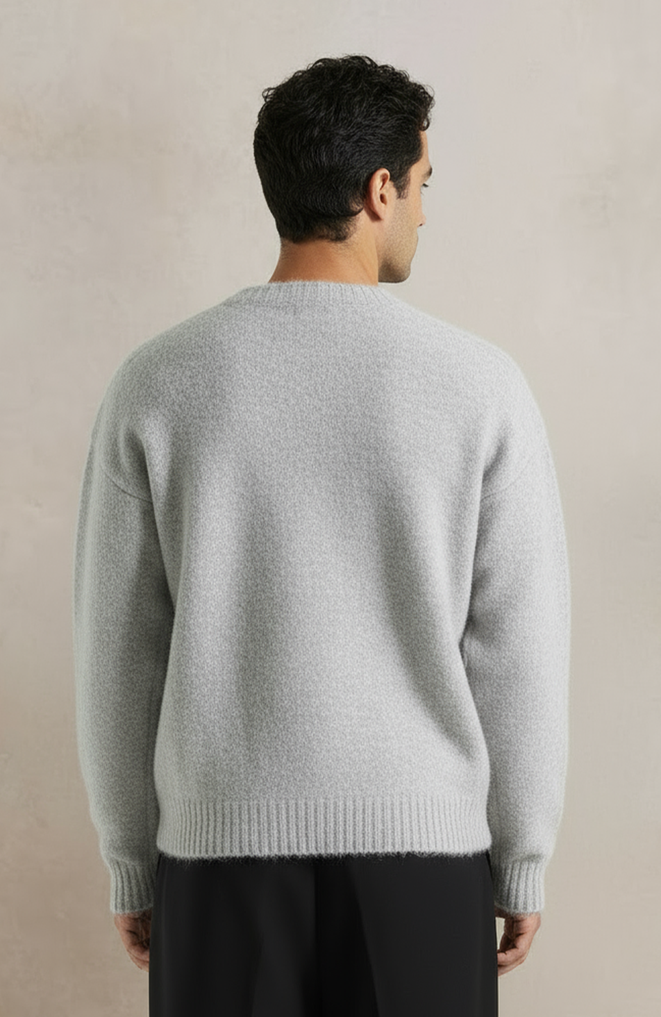 Atelier Oversized Brushed Knit Jumper in Grey