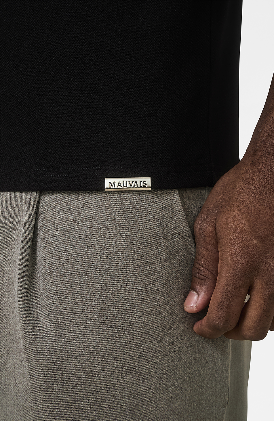 Signature Embroidery Logo Polo in Black