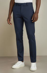 Aster Tailored Stretch Slim Leg Pants in Navy