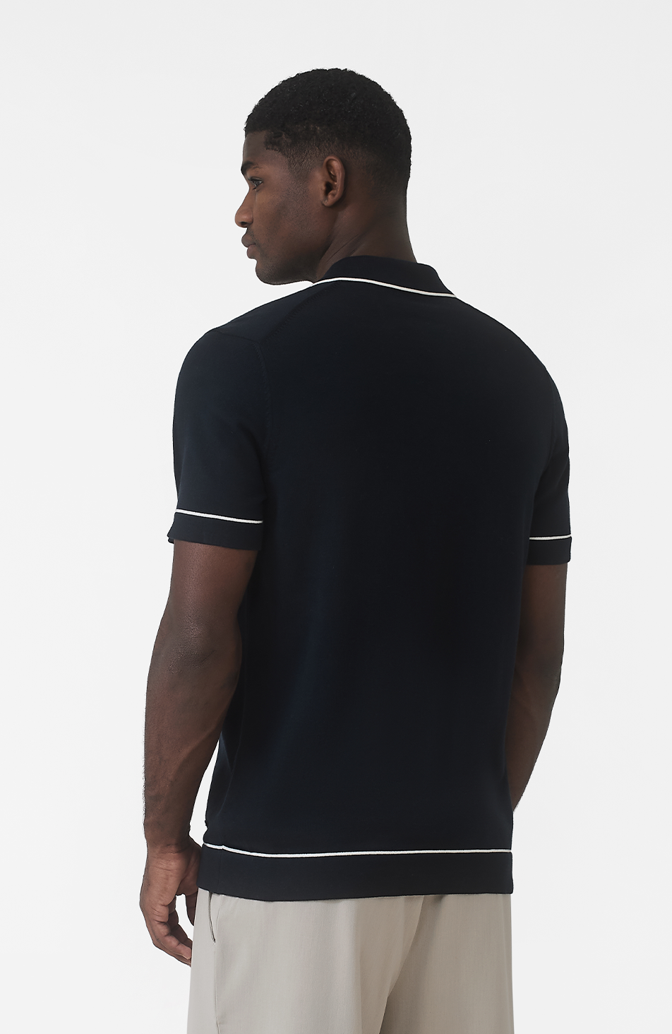 Luciano Knit Shirt in Navy