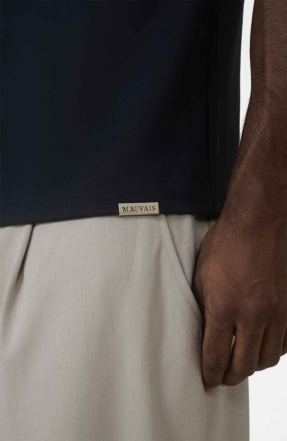 Signature Embroidery Logo Polo in Navy